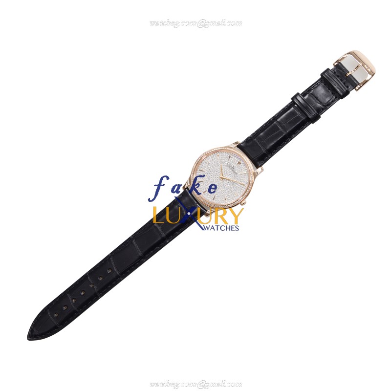 Jaeger-Lecoultre Q1452507 Master Ultra Thin Manual Wind 18kt Rose Gold & Diamond Replica Watch - Image 2