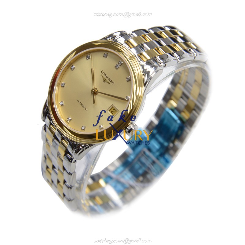 Longines L4.774.3.37.7 FLAGSHIP Automatic PVD Gold Dial Replica Watch - Image 3