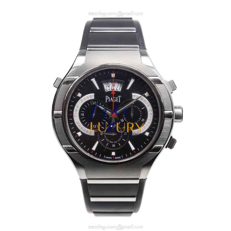 Piaget G0A34002 POLO Replica Watch Automatic Titanium Case Black Dial Rubber Strap - Image 2