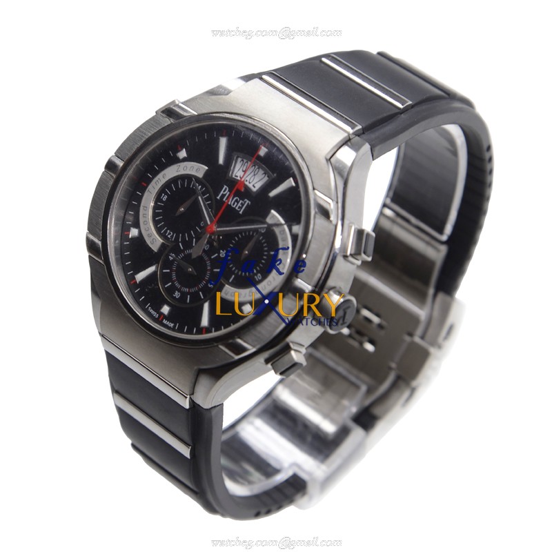 Piaget G0A34002 POLO Replica Watch Automatic Titanium Case Black Dial Rubber Strap - Image 3