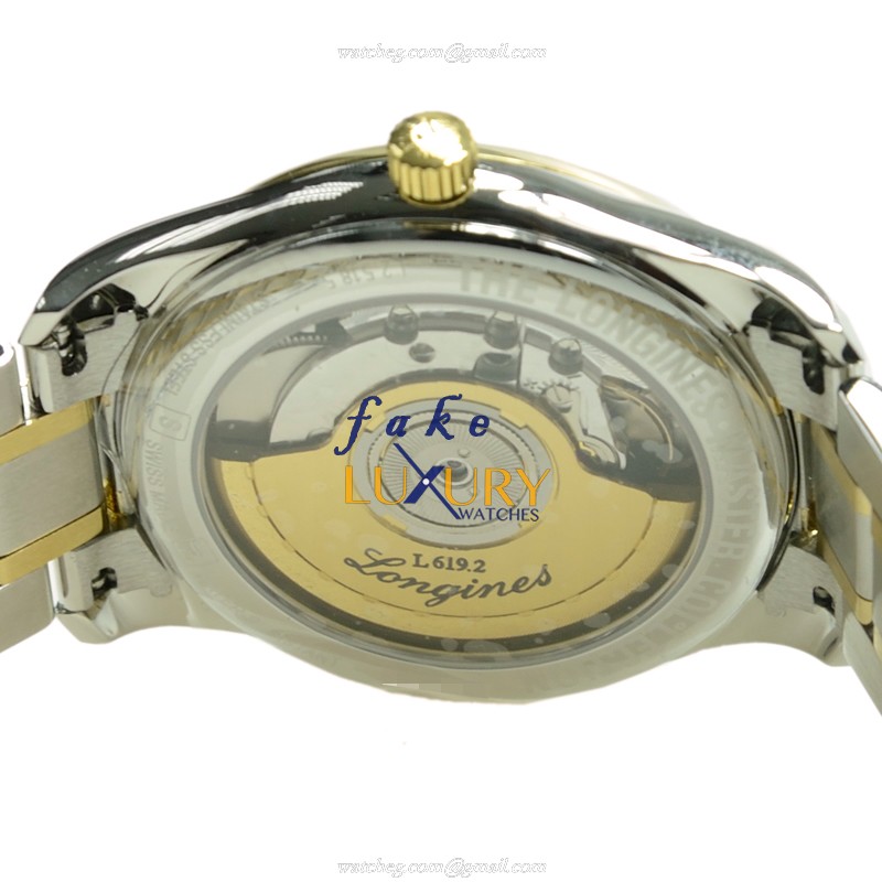 Longines MASTER Replica Watch L2.518.5.37.7, Automatic Movement, Gold Dial, 18kt Gold & Steel Case - Image 4
