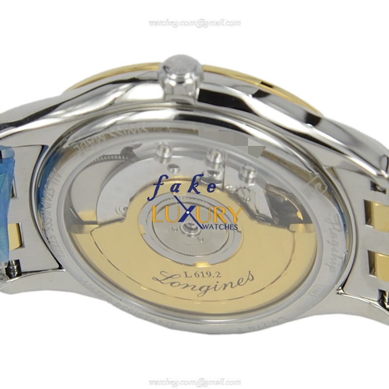 Longines FLAGSHIP L4.774.3.22.7 Replica Watch With Automatic Movement, 36mm 18kt Gold & Steel Case - Image 4