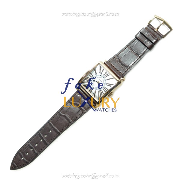 Franck Muller 6002 M QZ REL R 5N Master Square Replica Watch, Quartz, Rose Gold Case, Silver Dial - Image 2