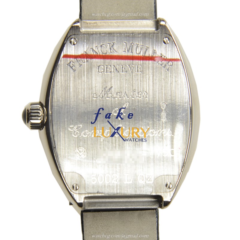 Franck Muller 5002 L QZ OG Heart Quartz 18kt White Gold Leather Replica Watch - Image 3