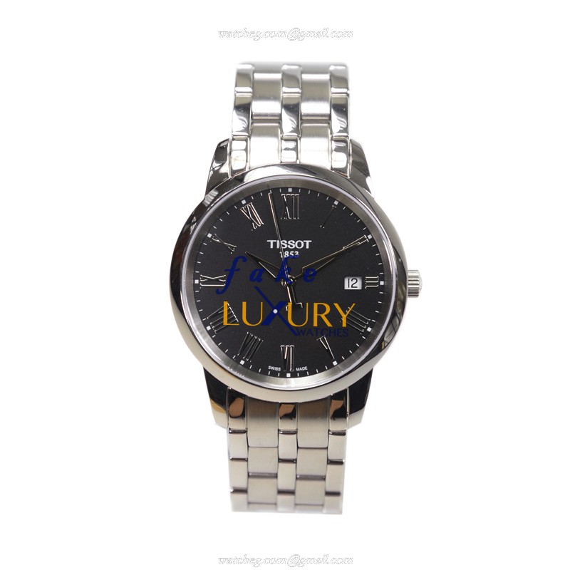 Tissot T033.410.11.053.01 Replica Watch, Quartz Movement, Black Dial, Steel Bracelet - Image 2