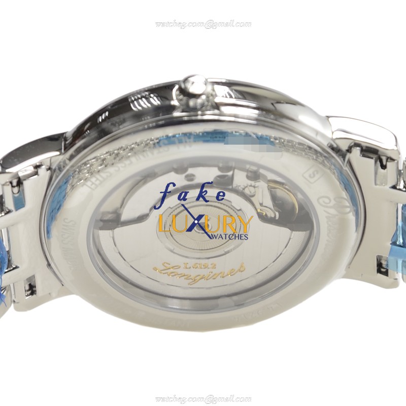Longines L4.921.4.18.6 PRESENCE Automatic Replica Watch, White Dial, Silver Steel Bracelet - Image 4