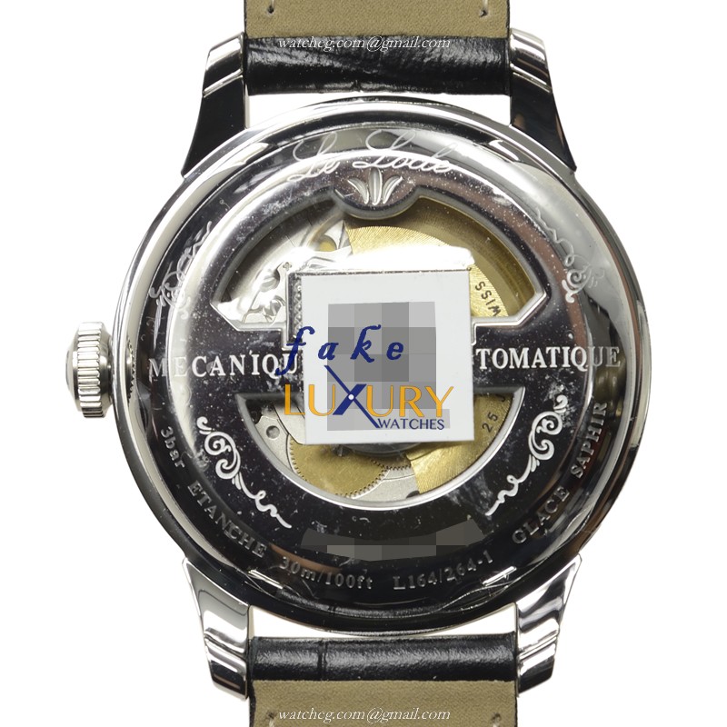 Tissot T41.1.423.33 Replica Watch, White Dial Automatic, Steel Case, Black Leather Strap - Image 3