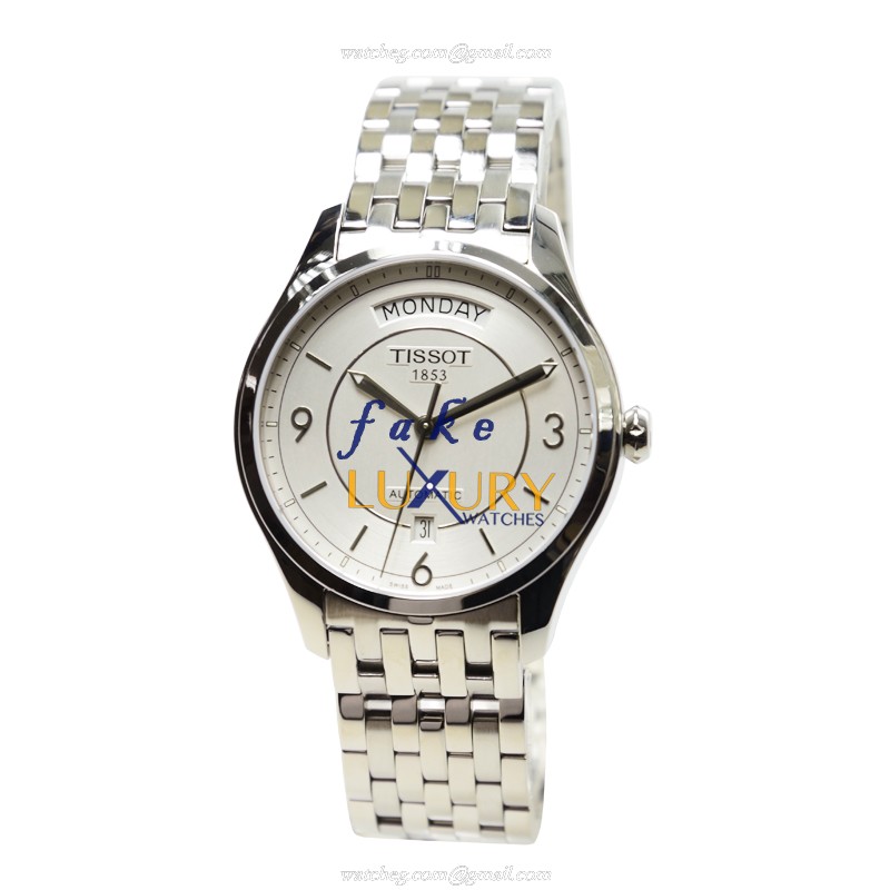 Tissot T038.430.11.037.00 T-Classic Replica Watch, Automatic Movement, Silver Dial, Steel Bracelet - Image 2