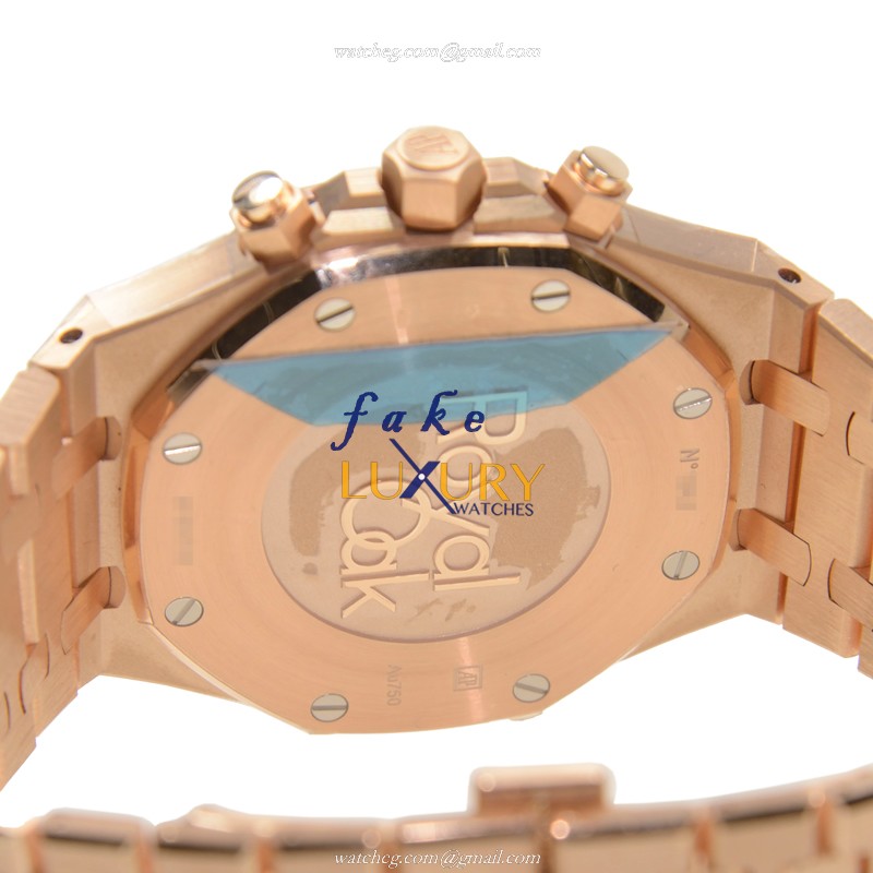 Audemars Piguet 26320OR.OO.1220OR.01 Royal Oak Replica Watch, 18kt Rose Gold Case, Black Dial - Image 4
