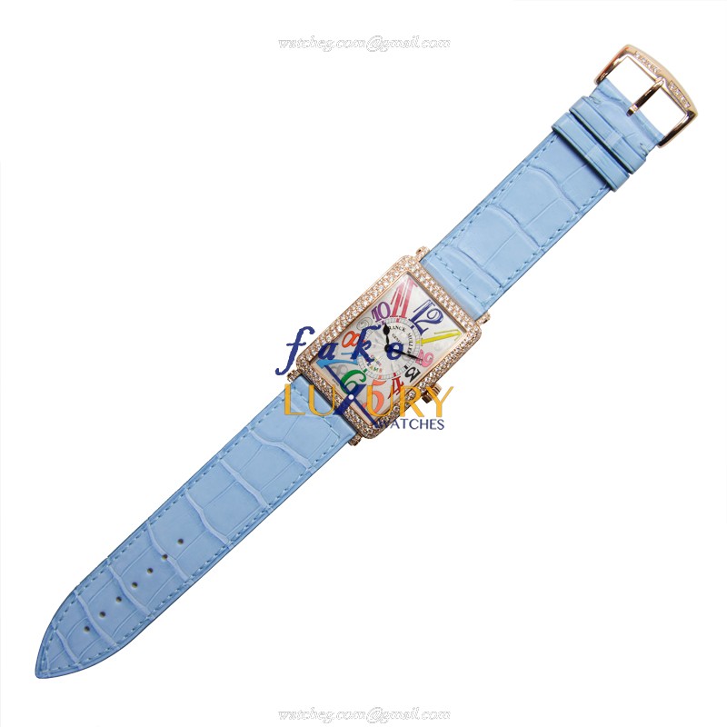 1002 QZ COL DRM D 5N - Franck Muller Long Island Replica Watch - Quartz - Silver Dial - Rose Gold - Image 2