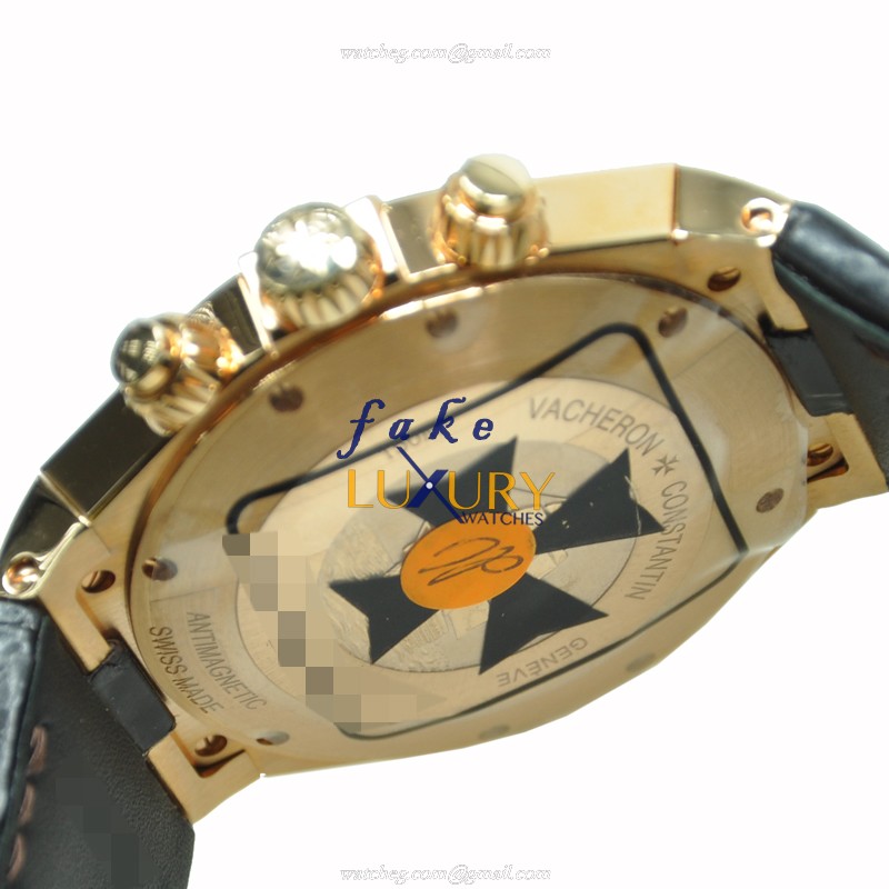 Vacheron Constantin Overseas 49150/000R-9338 Replica Watch, Automatic, 18kt Rose Gold Case, Black - Image 4