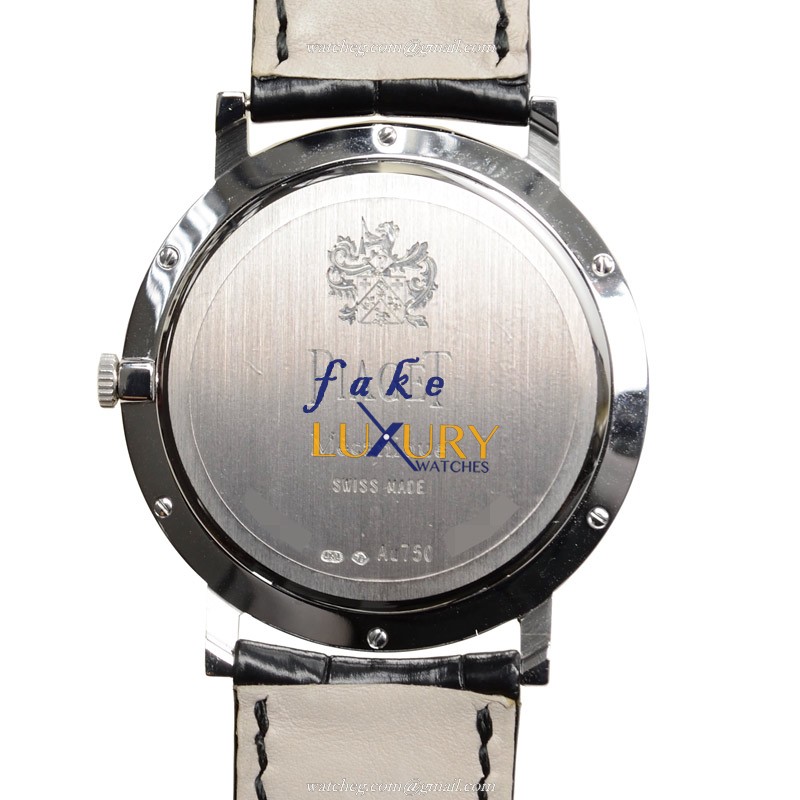 Piaget G0A29112 Altiplano 38mm Manual Wind 18kt White Gold Black Alligator Replica Watch - Image 3