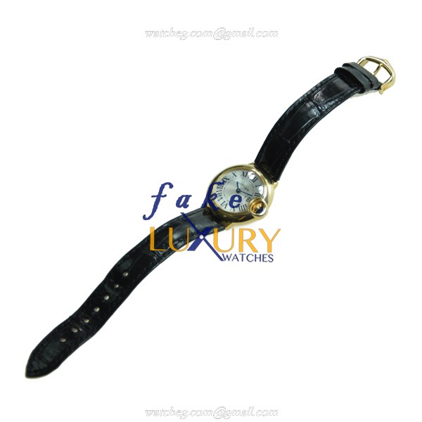 Cartier W6900156 BALLON BLEU Quartz 18kt Yellow Gold Replica Watch, Swiss Movement, Ceramic Bezel - Image 4
