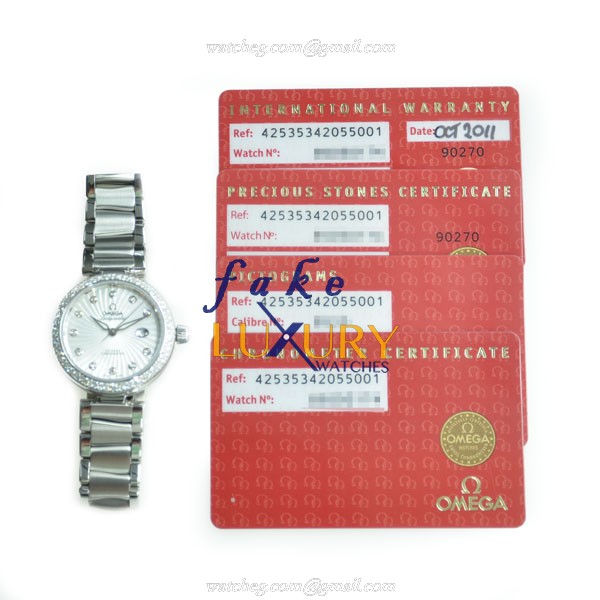 Omega 425.35.34.20.55.001 DE VILLE Automatic Stainless Steel & Diamonds Replica Watch | Omega - Image 4