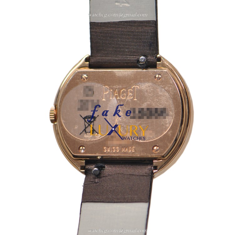 Piaget G0A35086 POSSESSION - Replica Watch - 29mm Quartz - 18kt Rose Gold Case - Brown Silk Strap - Image 3