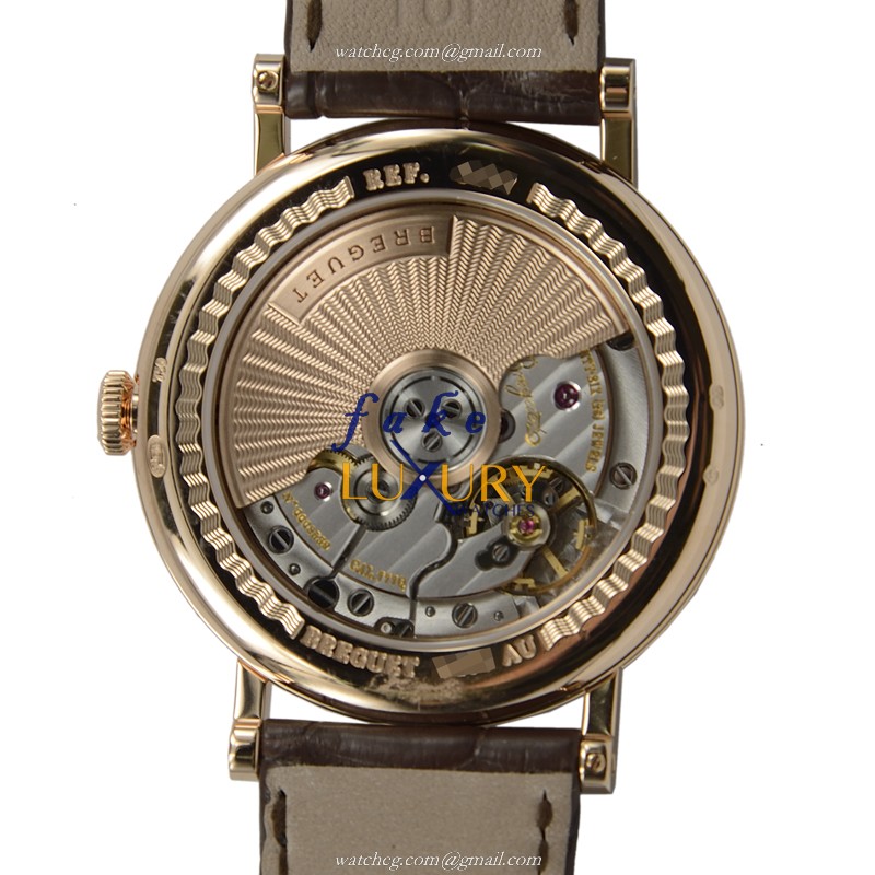 Breguet 5177BR/29/9V6 Classic Automatic 18kt Rose Gold White Dial Brown Alligator Strap Replica - Image 3