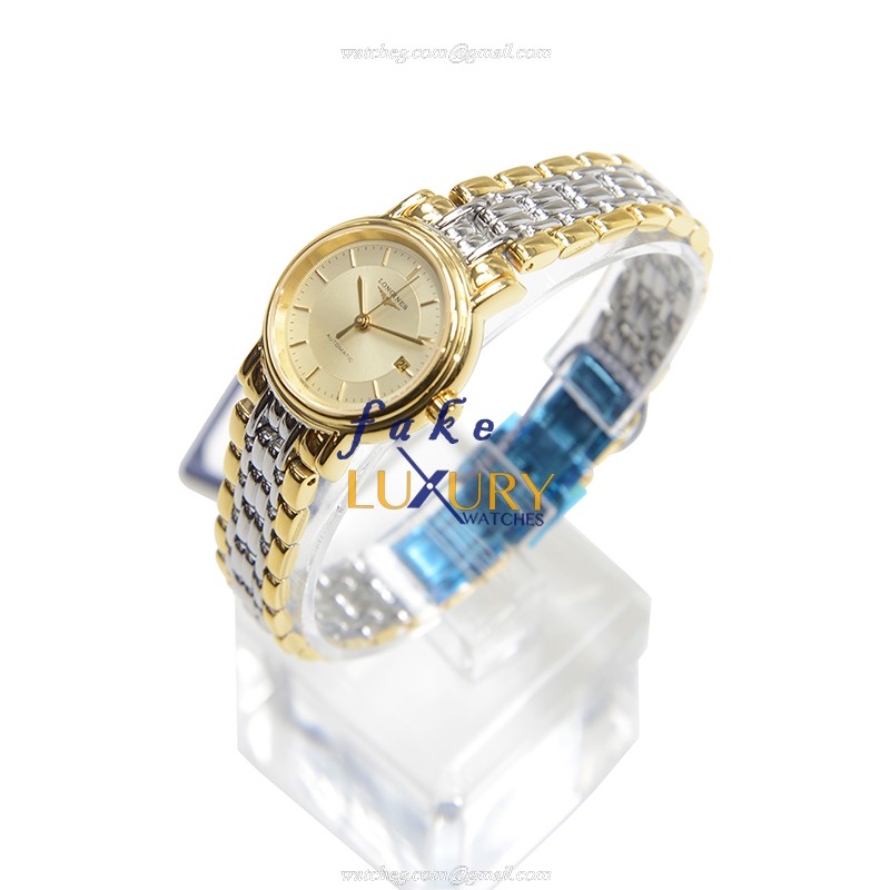 Longines L4.321.2.42.7 Replica Watch, PVD Gold Case, Silver Dial, Automatic Movement - Image 3