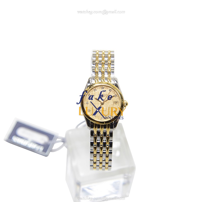 Longines L4.398.3.37.7 ELEGANT SERIES Automatic PVD Gold - Replica Watch - Silver Strap - Image 3