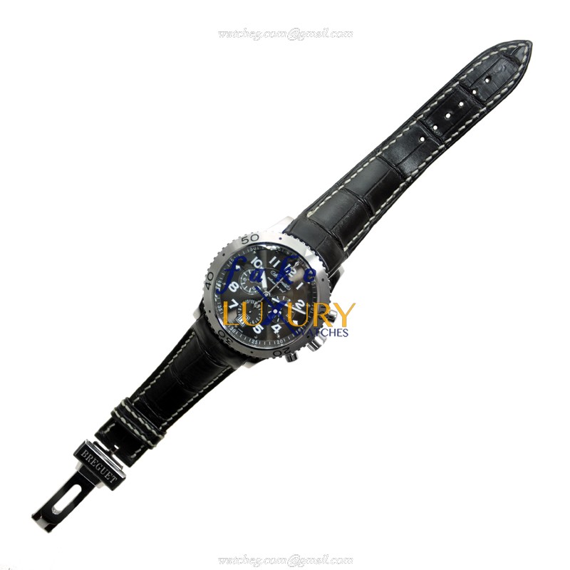 Breguet 3810ST/92/9ZU TYPE XXI Replica Watch, 42mm Automatic, Black Dial, Steel Case - Image 2