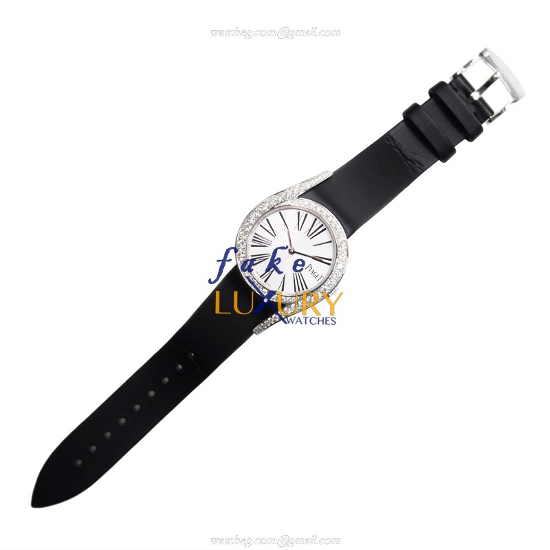 Piaget G0A38160 Limelight Replica Watch, Quartz Movement, 18kt White Gold & Diamond Case, Silver - Image 2