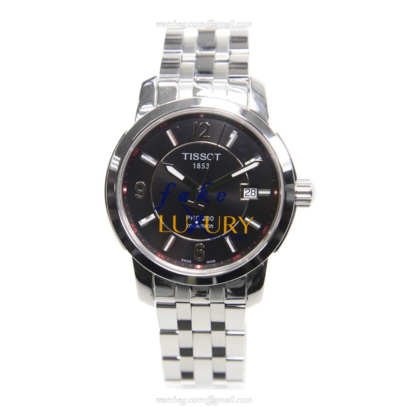 Tissot T014.410.11.057.00 T-SPORT Quartz Replica Watch, Black Dial, Stainless Steel Bracelet - Image 2
