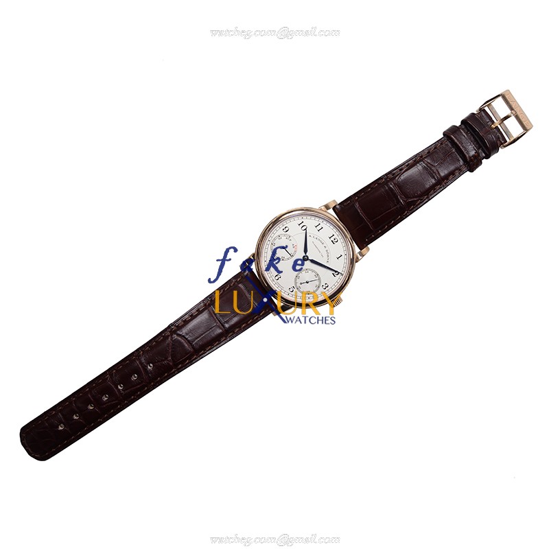 A Lange & Sohne 1815 Replica Watch 234.032 Manual Wind With Silver Dial on Rose Gold - Image 2