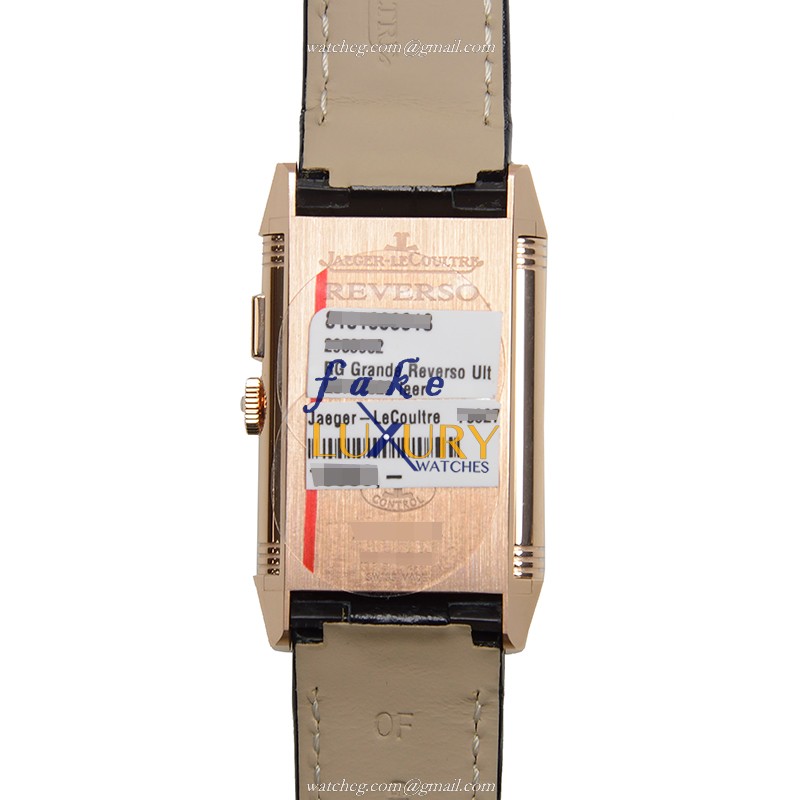 Jaeger-Lecoultre Q3782520 REVERSO Manual Wind 18kt Rose Gold Replica Watch, Silver Dial, Alligator - Image 3