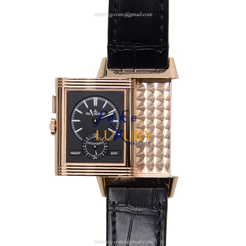 Jaeger-Lecoultre Q3782520 REVERSO Manual Wind 18kt Rose Gold Replica Watch, Silver Dial, Alligator - Image 4