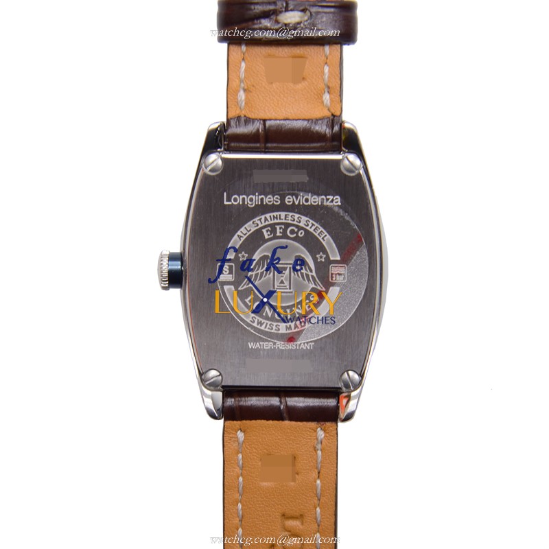 Longines L2.142.4.51.4 Evidenza Replica Watch - Automatic - Black Dial - Brown Leather Strap - Image 3