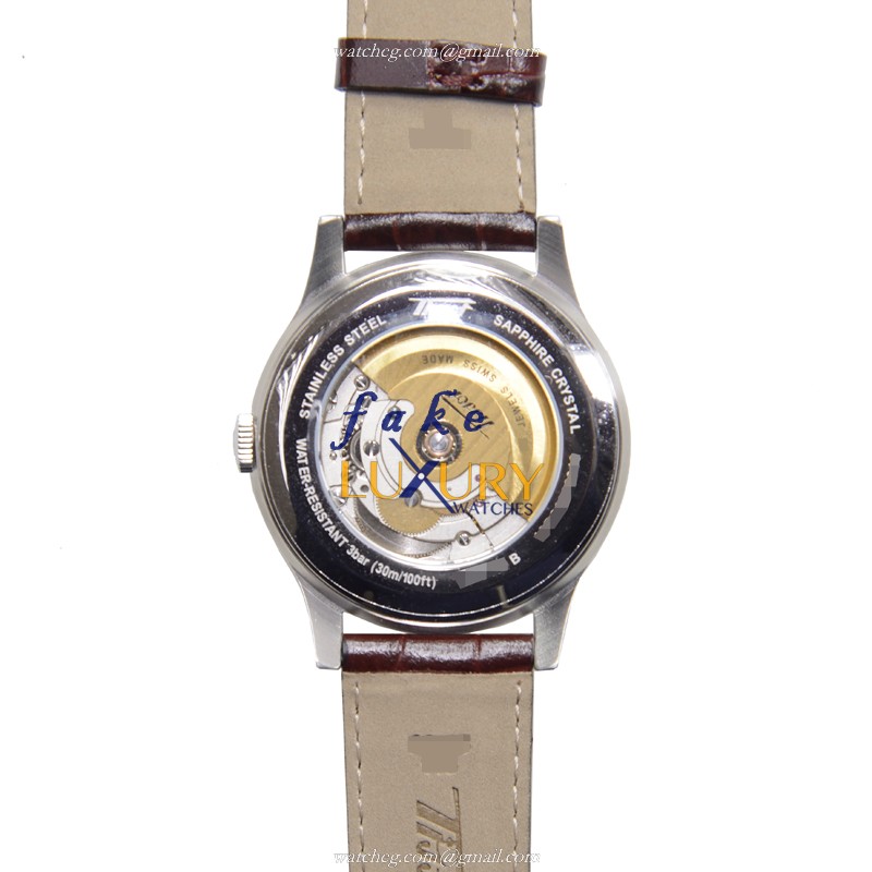 Tissot Heritage T019.430.16.031.01 Automatic Replica Watch, White Dial, Brown Leather Strap - Image 3