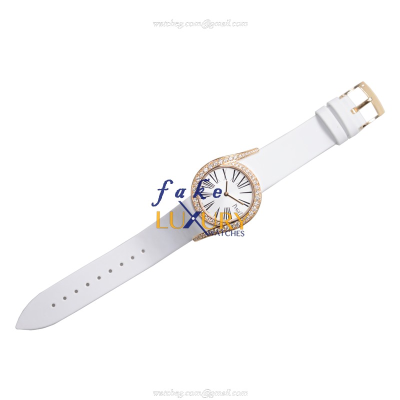 Piaget G0A38161 Limelight Replica Watch, 18kt Rose Gold & Diamonds Case, Silver Dial, Quartz - Image 2