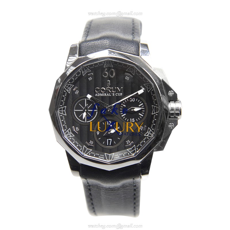 753.771.20-F371 AN15 - Corum Admirals Cup Replica Watch - Automatic - Black Dial Stainless Steel - Image 2