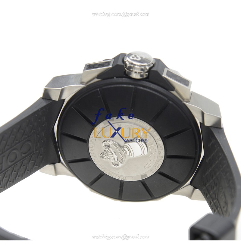 Corum 986.691.11-F371 AN92 Admirals Cup Replica Watch, Black Dial, Steel Case, Rubber Strap - Image 4