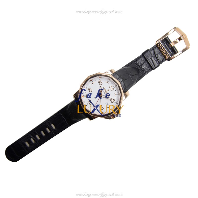 Corum 383.330.55-0081 AA12 Admirals Cup Replica Watch, White Dial, 18kt Rose Gold Case, Automatic - Image 2