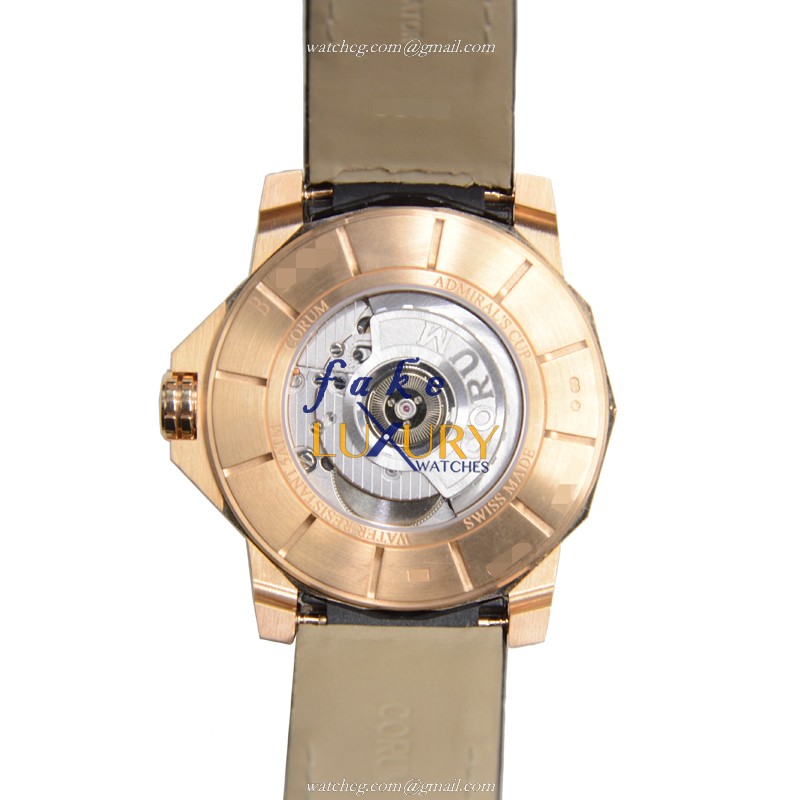 Corum 383.330.55-0081 AA12 Admirals Cup Replica Watch, White Dial, 18kt Rose Gold Case, Automatic - Image 3