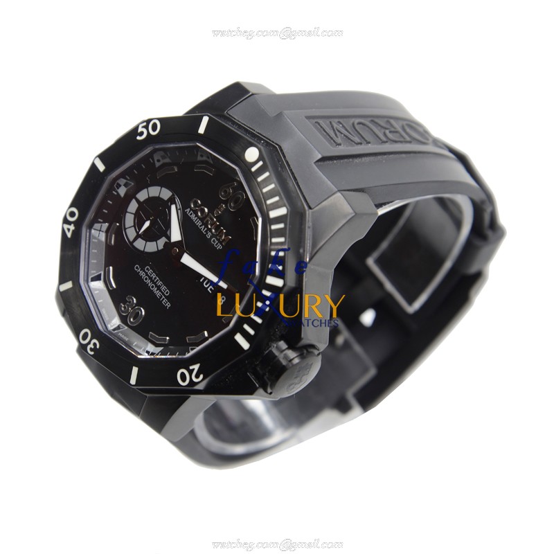 Corum 947.950.94-0371 AN22 Admirals Cup Replica Watch, Black Dial, Titanium Case, Rubber Strap - Image 3