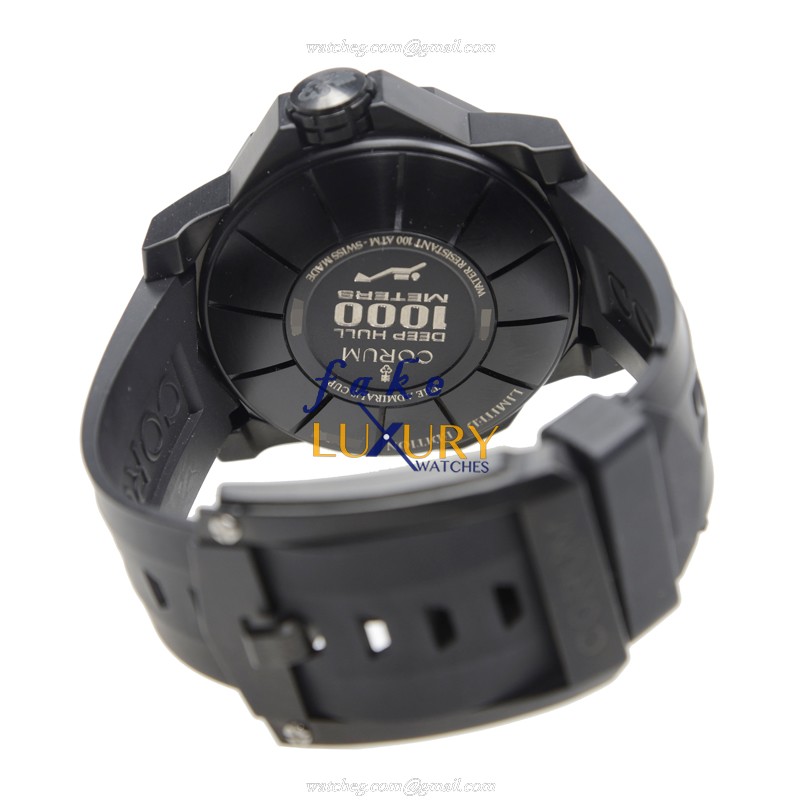 Corum 947.950.94-0371 AN22 Admirals Cup Replica Watch, Black Dial, Titanium Case, Rubber Strap - Image 4