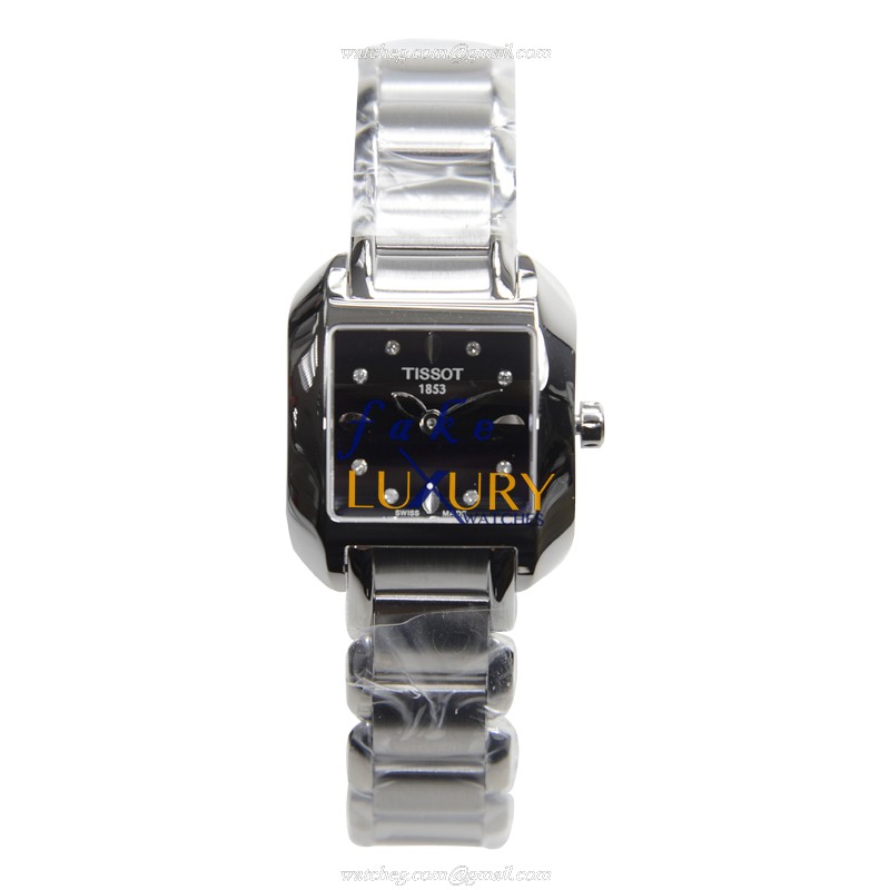 Tissot T-LADY T02.1.285.54 - Replica Watch - Quartz - Steel Case - Black Dial - Silver Strap - Image 2