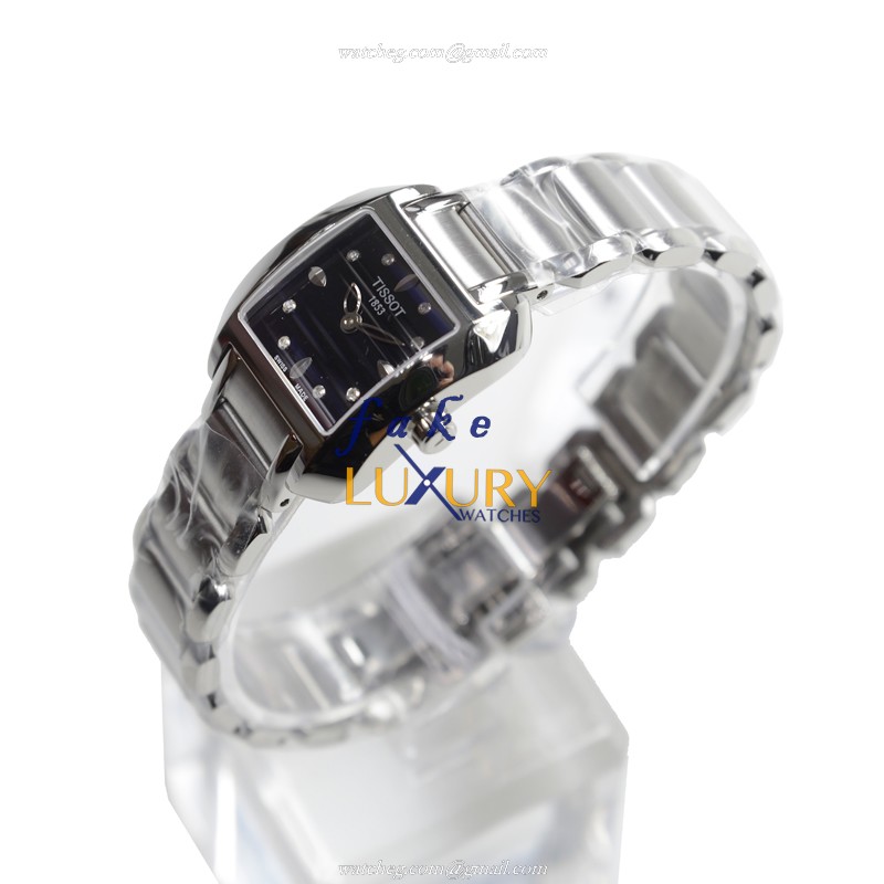 Tissot T-LADY T02.1.285.54 - Replica Watch - Quartz - Steel Case - Black Dial - Silver Strap - Image 3