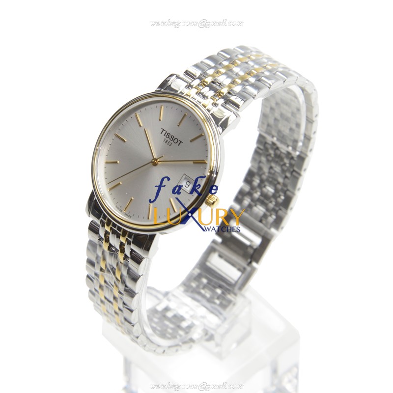 Tissot T52.2.481.31 Replica Watch, T-Classic Quartz, 34mm Silver Steel, White Dial - Image 3