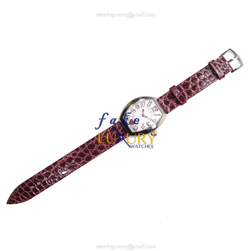 Franck Muller 5002 L QZ C 6H OG Replica Watch, Quartz Heart, Silver Dial, 18kt White Gold Case - Image 2