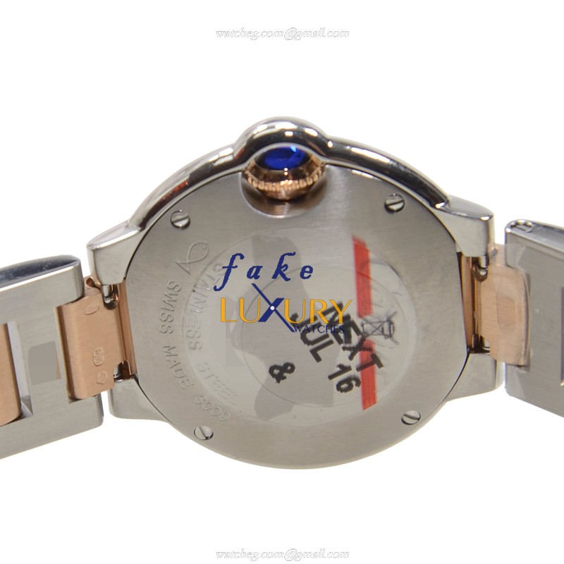 Cartier WE902052 BALLON BLEU Quartz Stainless Steel Replica Watch - Pink Dial, Silver Strap - Image 4