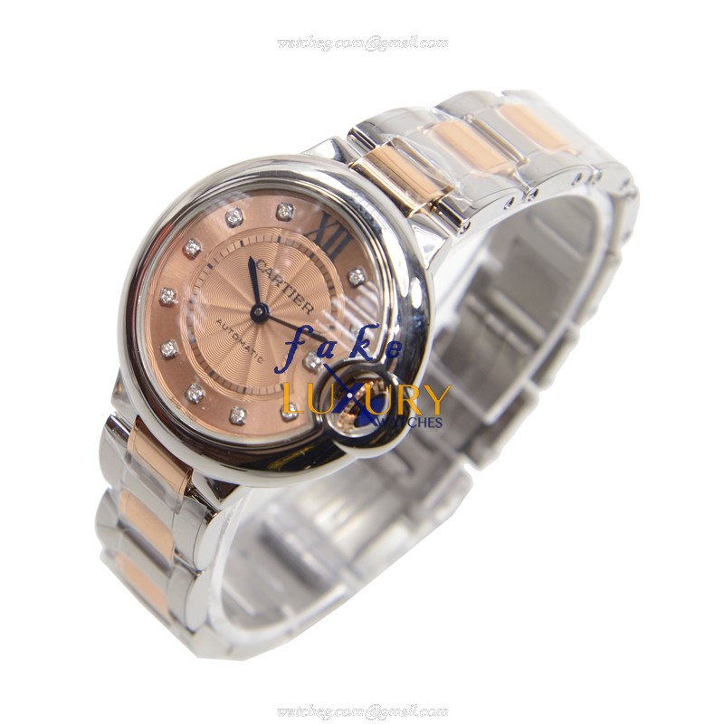 Cartier Ballon Bleu WE902053 Automatic Pink Dial Stainless Steel 33mm Replica Watch - Image 3
