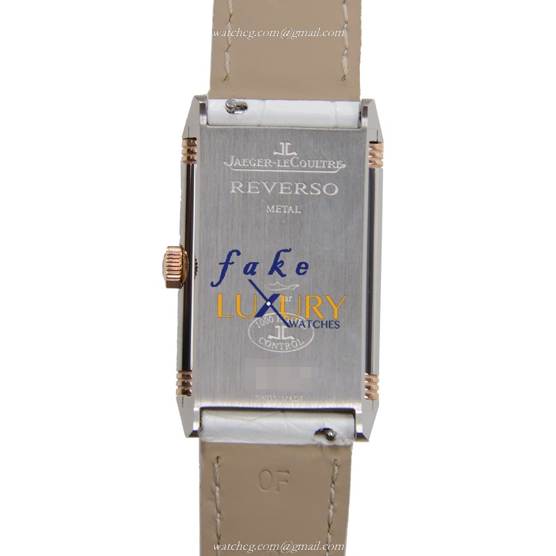 Jaeger-Lecoultre Q3224420 REVERSO Manual Wind 18kt Rose Gold & Diamond Replica Watch, Silver Dial - Image 3