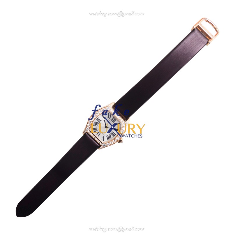 Cartier WA507031 TORTUE Manual Wind 18kt Rose Gold & Diamond Bezel Replica Watch, Swiss Movement - Image 2