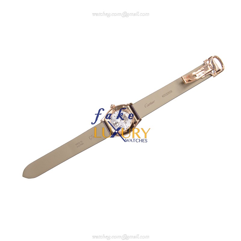 Cartier WA507031 TORTUE Manual Wind 18kt Rose Gold & Diamond Bezel Replica Watch, Swiss Movement - Image 4