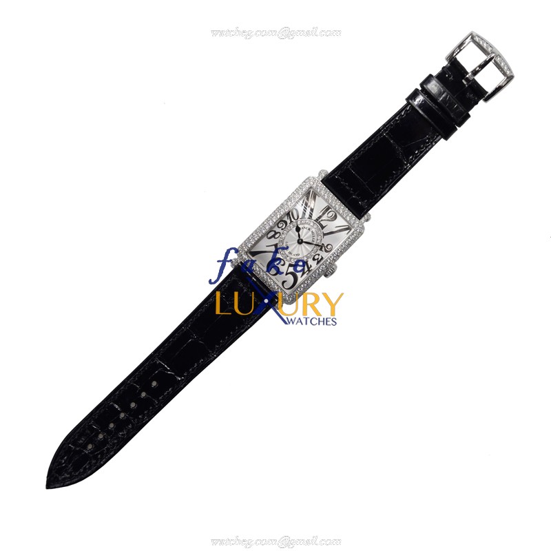 Franck Muller 952 QZ D CD 1R REL OG Long Island Replica Watch, Silver Dial, 18kt White Gold & - Image 2