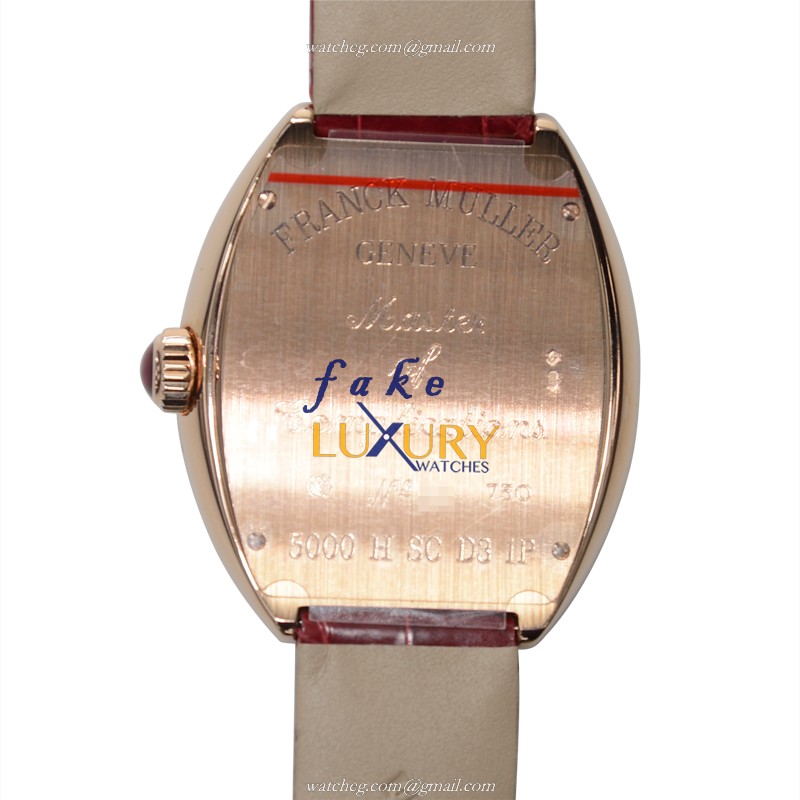 Franck Muller 5000 H SC D3 1P 5N Replica Watch, Automatic, Silver Dial, Rose Gold & Diamonds Case - Image 3