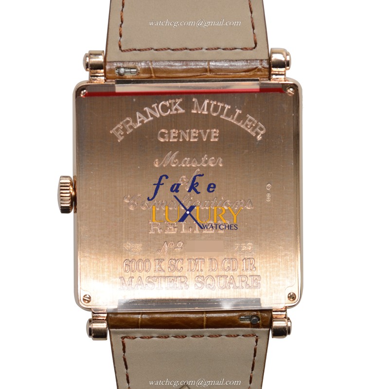 Franck Muller 6000 K SC DT REL R D CD 1R 5N MASTER SQUARE AUTO 18kt Rose Gold Diamond Bezel Replica - Image 3
