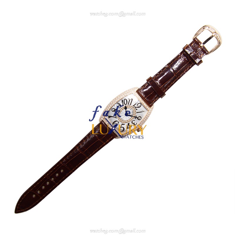 Franck Muller 7502 QZ REL D CD 1R 5N - Replica Watch - Quartz - 18kt Rose Gold & Diamonds - Model - Image 2